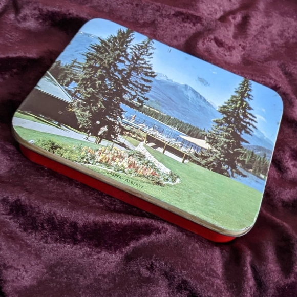 Vintage decorative tin with hinges - Picture 2 of 4